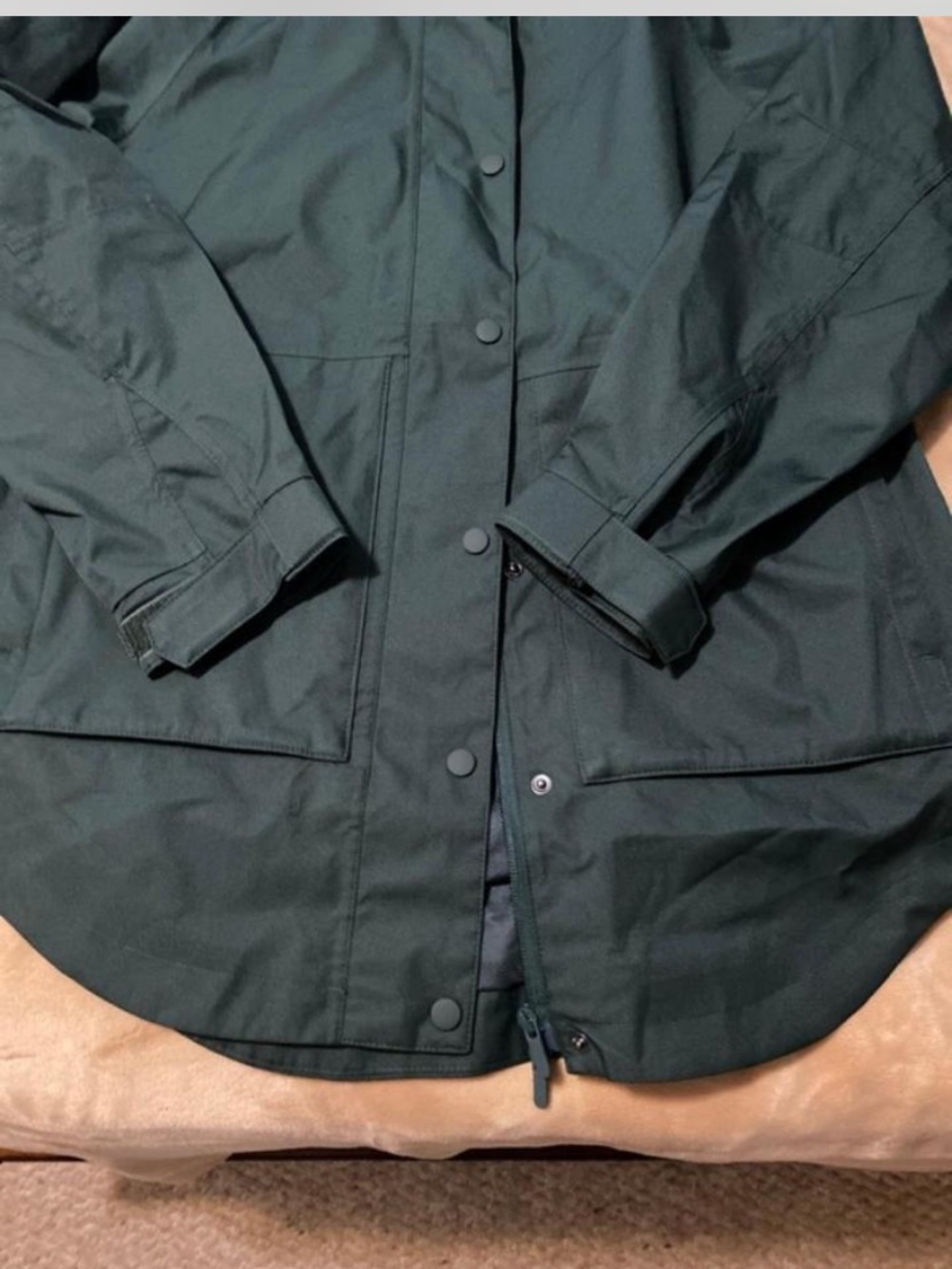 Quince Dark Green Women's Utility Jacket with Snap Front Sz XS